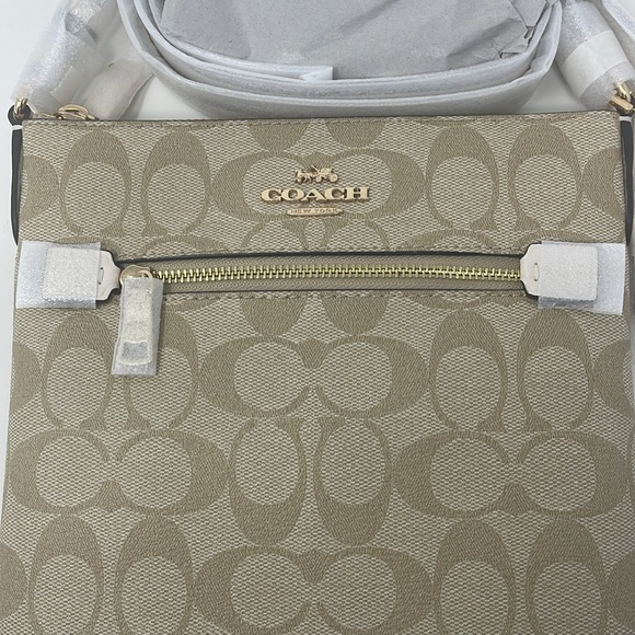 Coach Mini Rowan File Bag In Signature Canvas - Picture 2 of 8